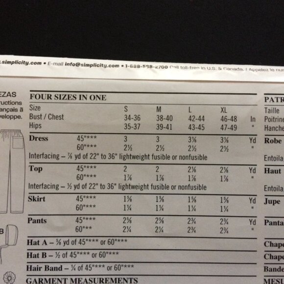 New Look 6777 Unisex Scrubs Pattern Uncut Chest 34-48" Top Pants Hat Skirt Dress - Picture 4 of 12